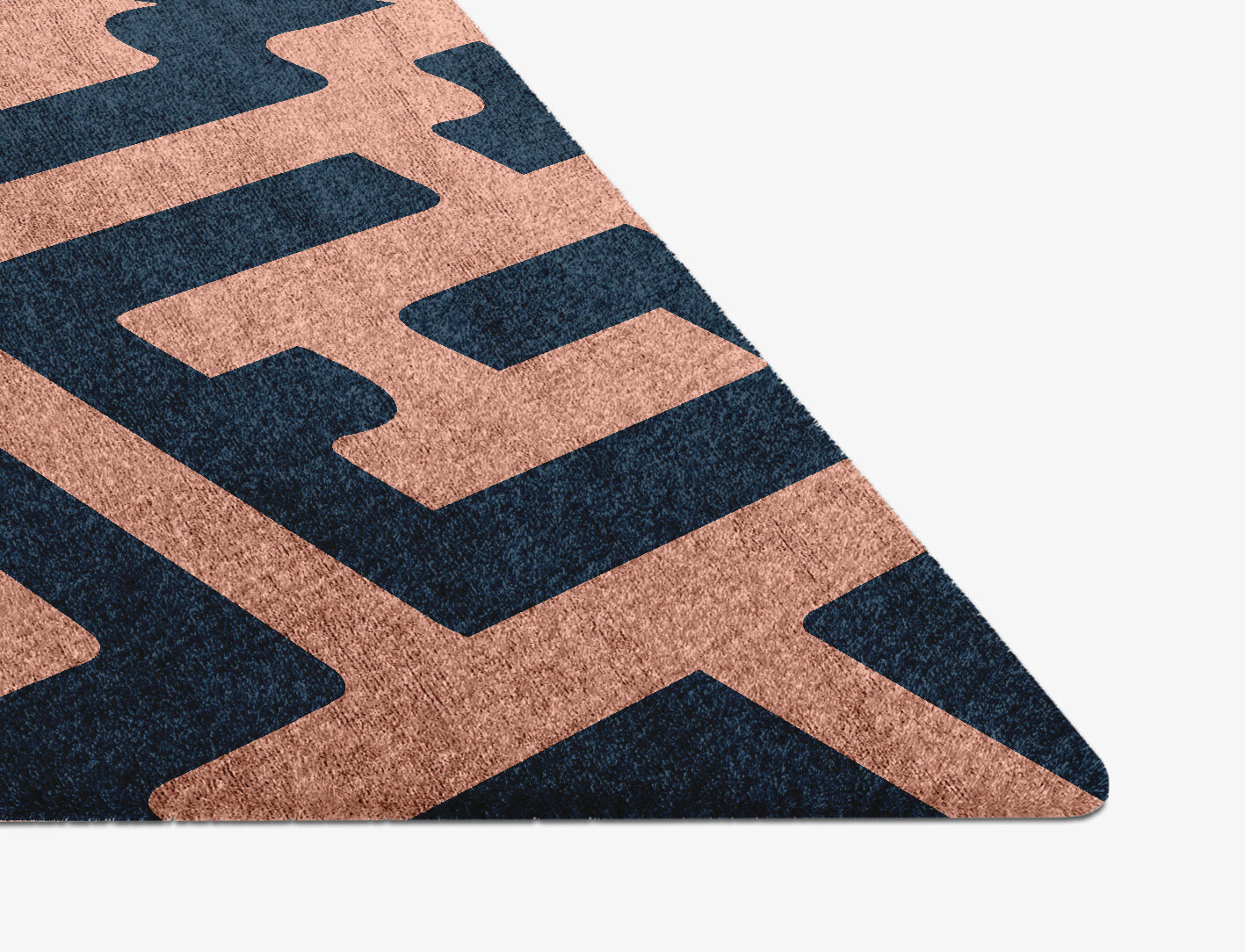 Conrad Geometric Diamond Hand Knotted Bamboo Silk Custom Rug by Rug Artisan