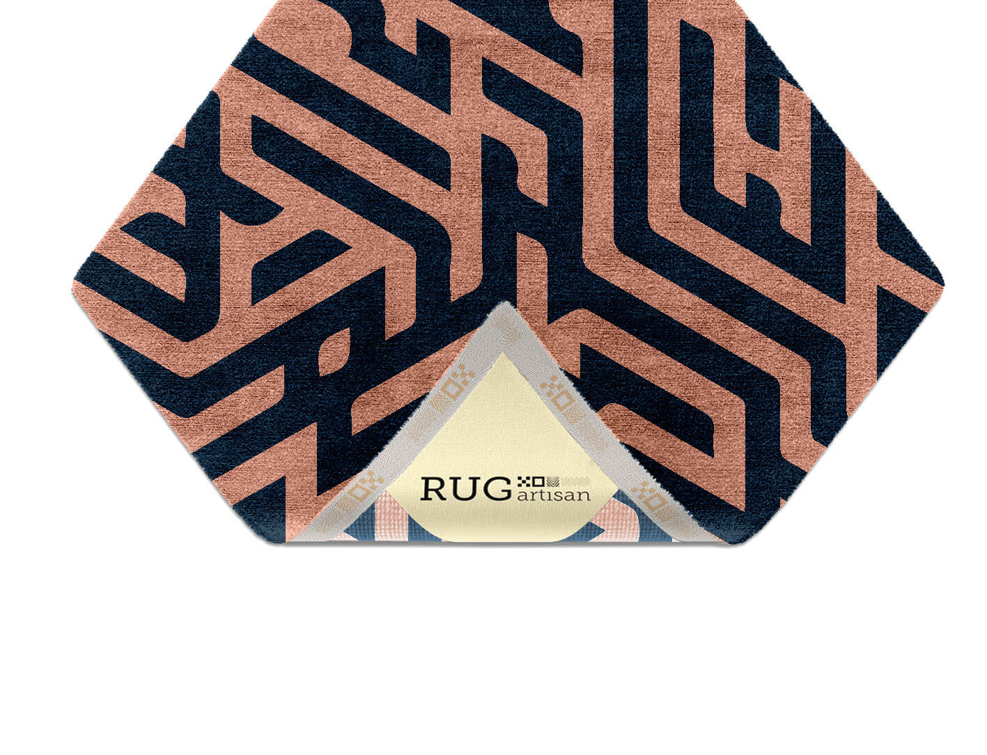 Conrad Geometric Diamond Hand Knotted Bamboo Silk Custom Rug by Rug Artisan