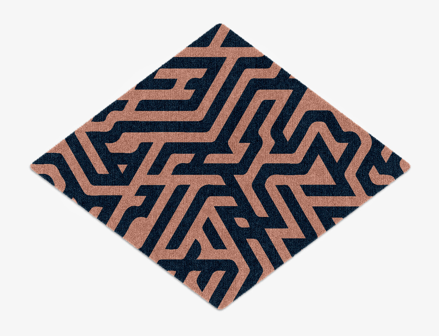 Conrad Geometric Diamond Hand Knotted Tibetan Wool Custom Rug by Rug Artisan
