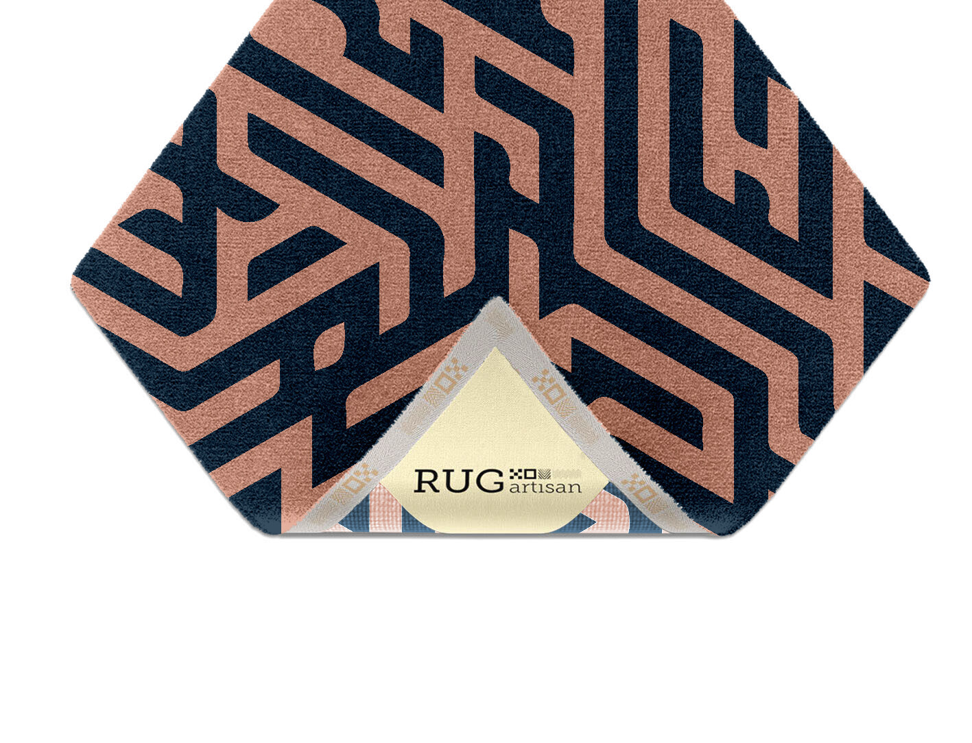 Conrad Geometric Diamond Hand Knotted Tibetan Wool Custom Rug by Rug Artisan