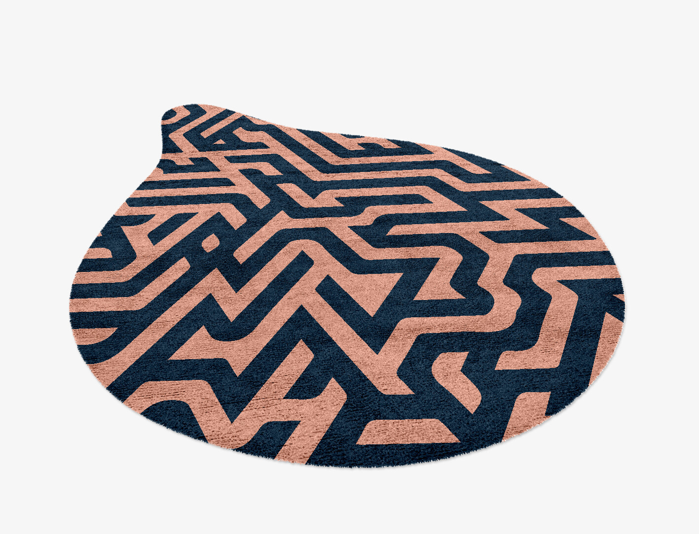 Conrad Geometric Drop Hand Knotted Bamboo Silk Custom Rug by Rug Artisan