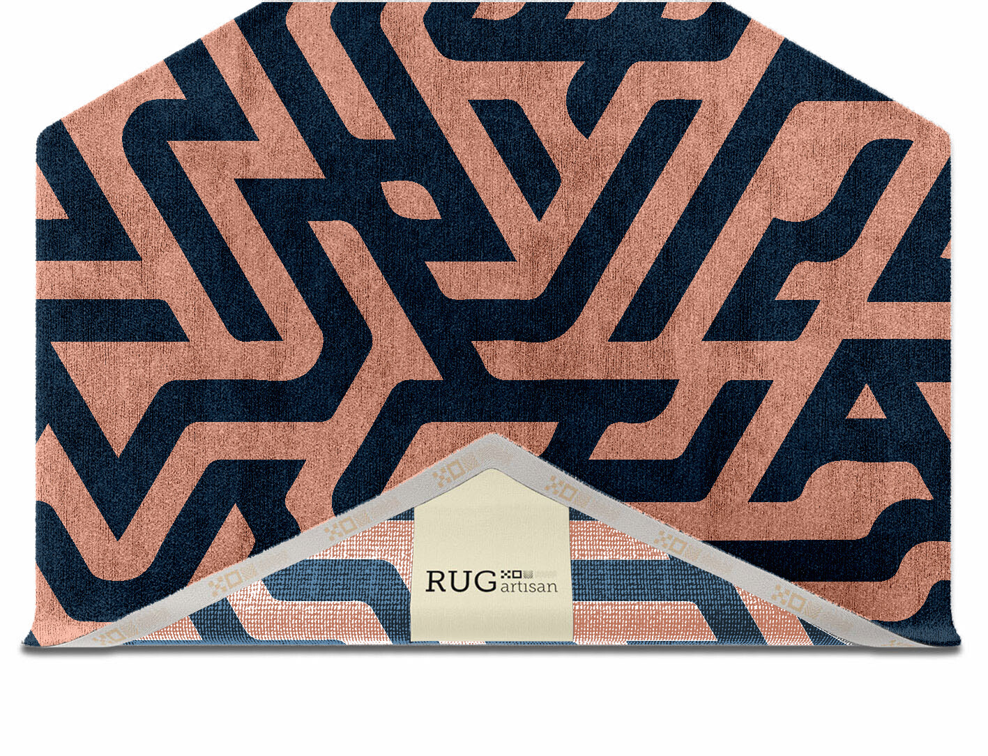 Conrad Geometric Hexagon Hand Knotted Bamboo Silk Custom Rug by Rug Artisan
