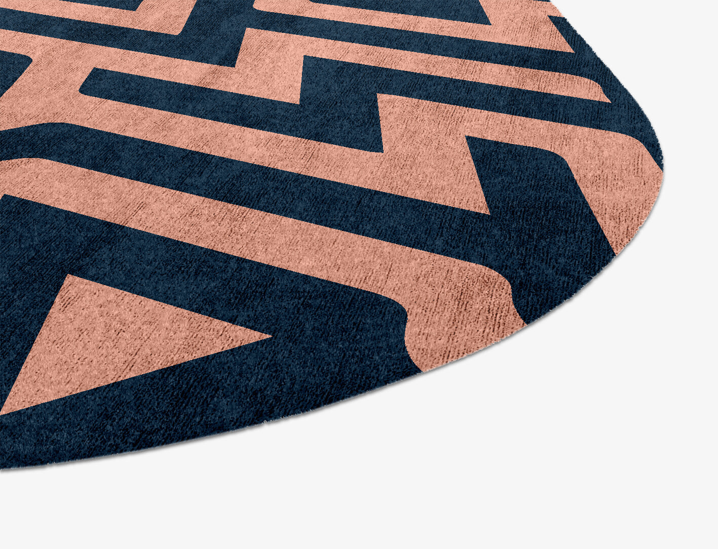 Conrad Geometric Oblong Hand Knotted Bamboo Silk Custom Rug by Rug Artisan