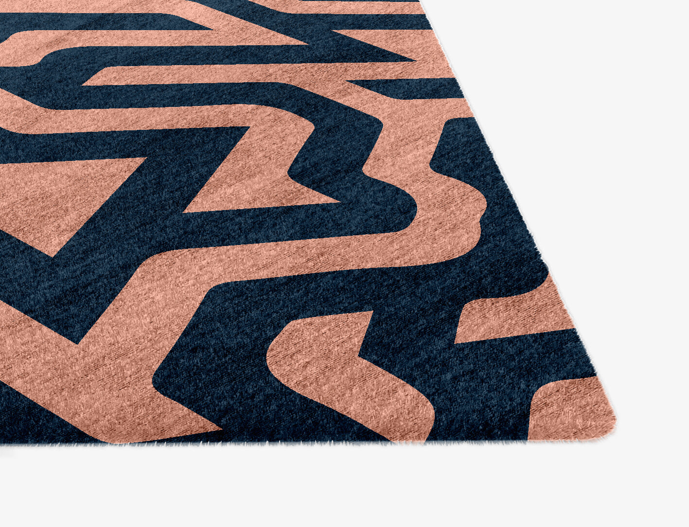 Conrad Geometric Ogee Hand Knotted Bamboo Silk Custom Rug by Rug Artisan