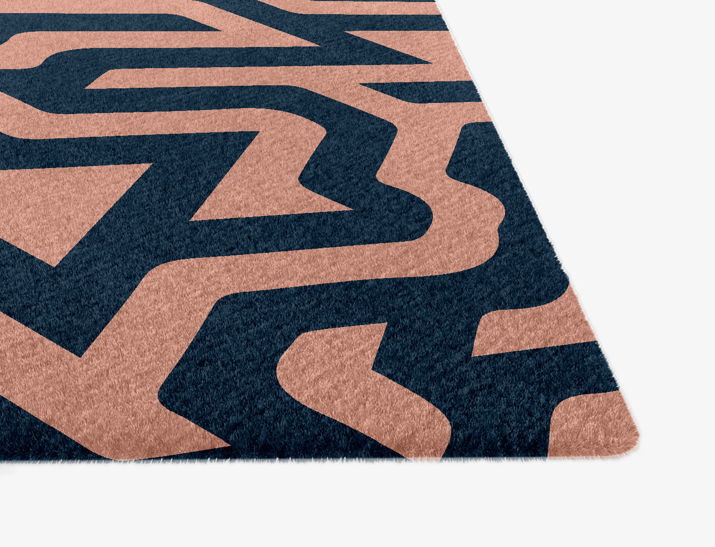 Conrad Geometric Ogee Hand Knotted Tibetan Wool Custom Rug by Rug Artisan