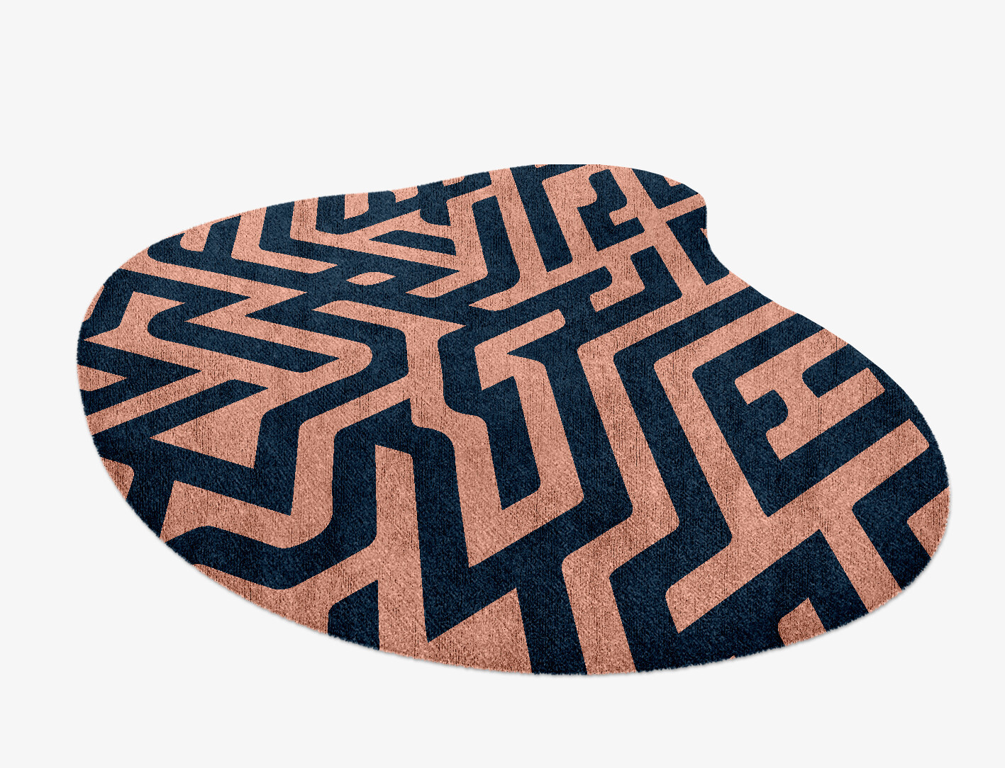 Conrad Geometric Splash Hand Knotted Bamboo Silk Custom Rug by Rug Artisan