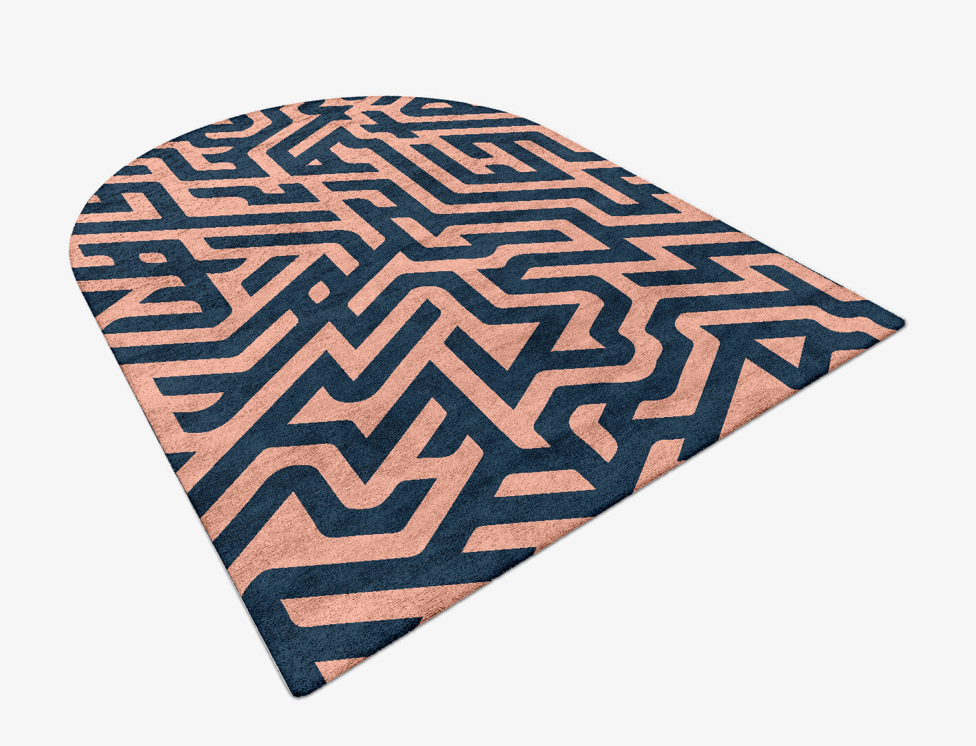 Conrad Geometric Arch Hand Tufted Bamboo Silk Custom Rug by Rug Artisan