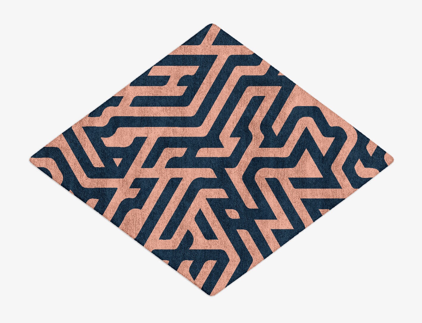 Conrad Geometric Diamond Hand Tufted Bamboo Silk Custom Rug by Rug Artisan
