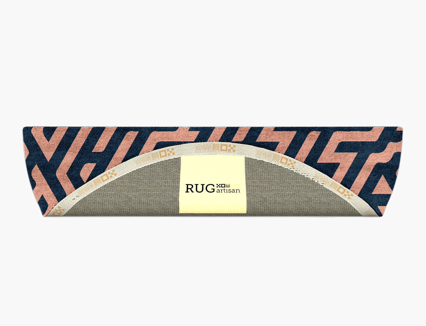 Conrad Geometric Halfmoon Hand Tufted Bamboo Silk Custom Rug by Rug Artisan