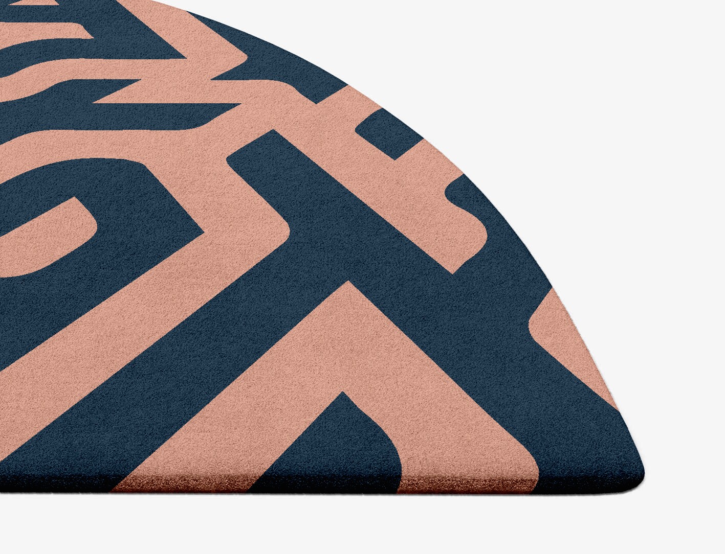 Conrad Geometric Halfmoon Hand Tufted Pure Wool Custom Rug by Rug Artisan