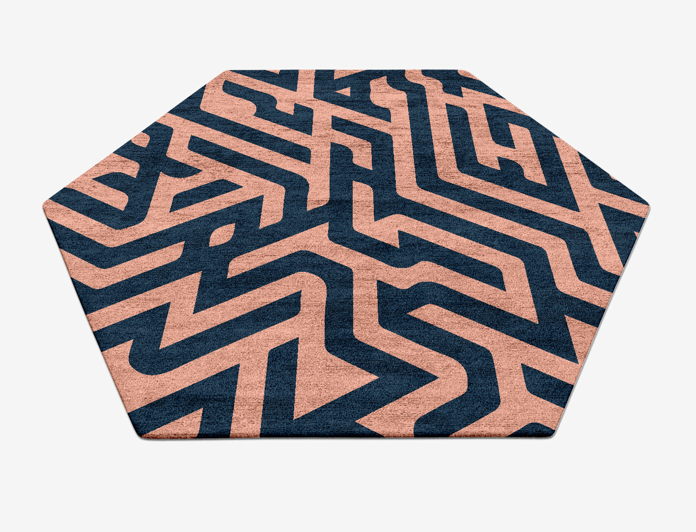 Conrad Geometric Hexagon Hand Tufted Bamboo Silk Custom Rug by Rug Artisan