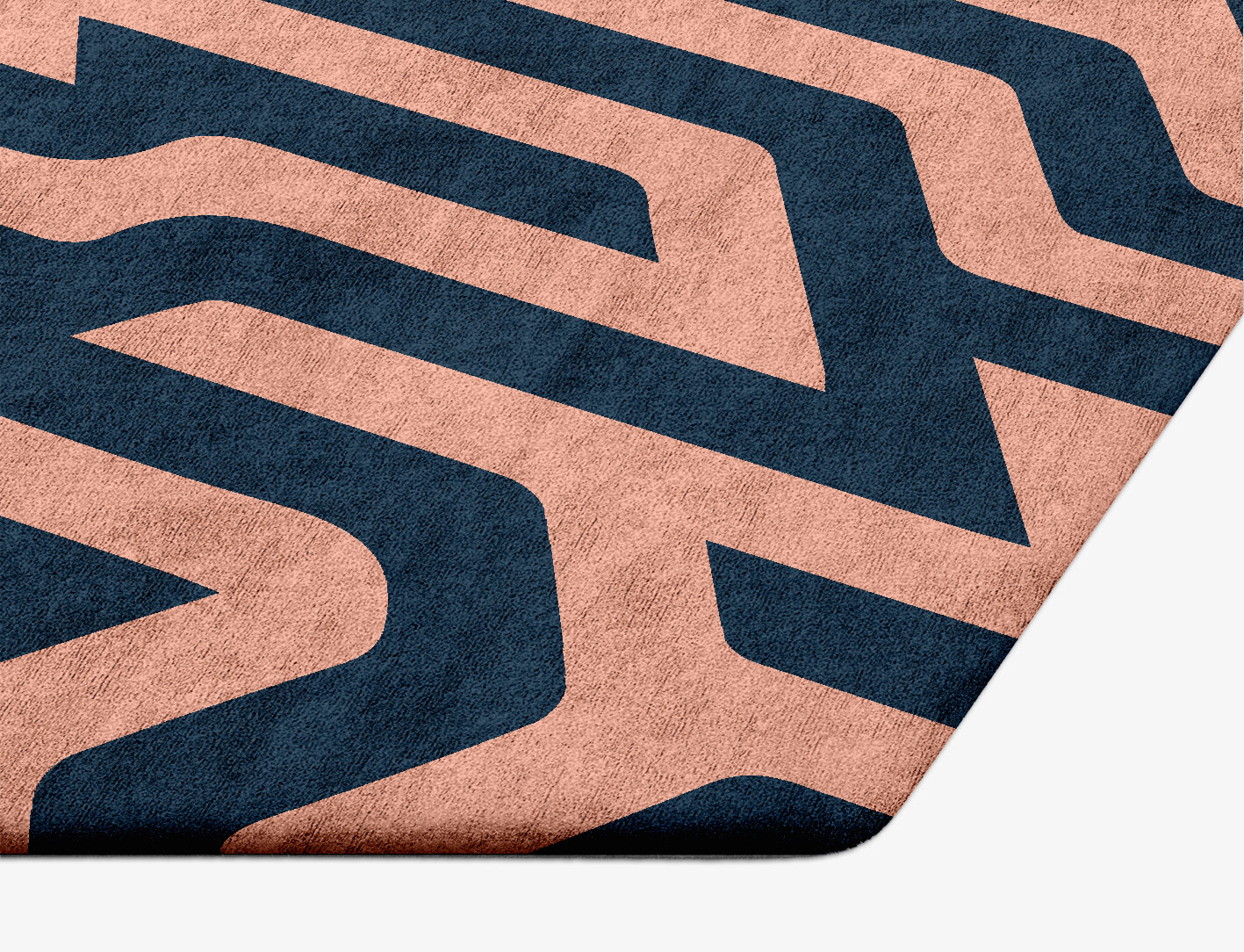 Conrad Geometric Hexagon Hand Tufted Bamboo Silk Custom Rug by Rug Artisan