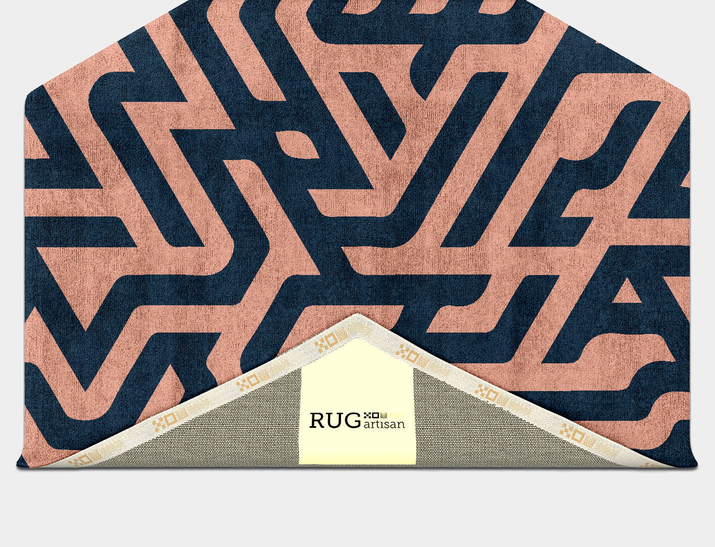 Conrad Geometric Hexagon Hand Tufted Bamboo Silk Custom Rug by Rug Artisan