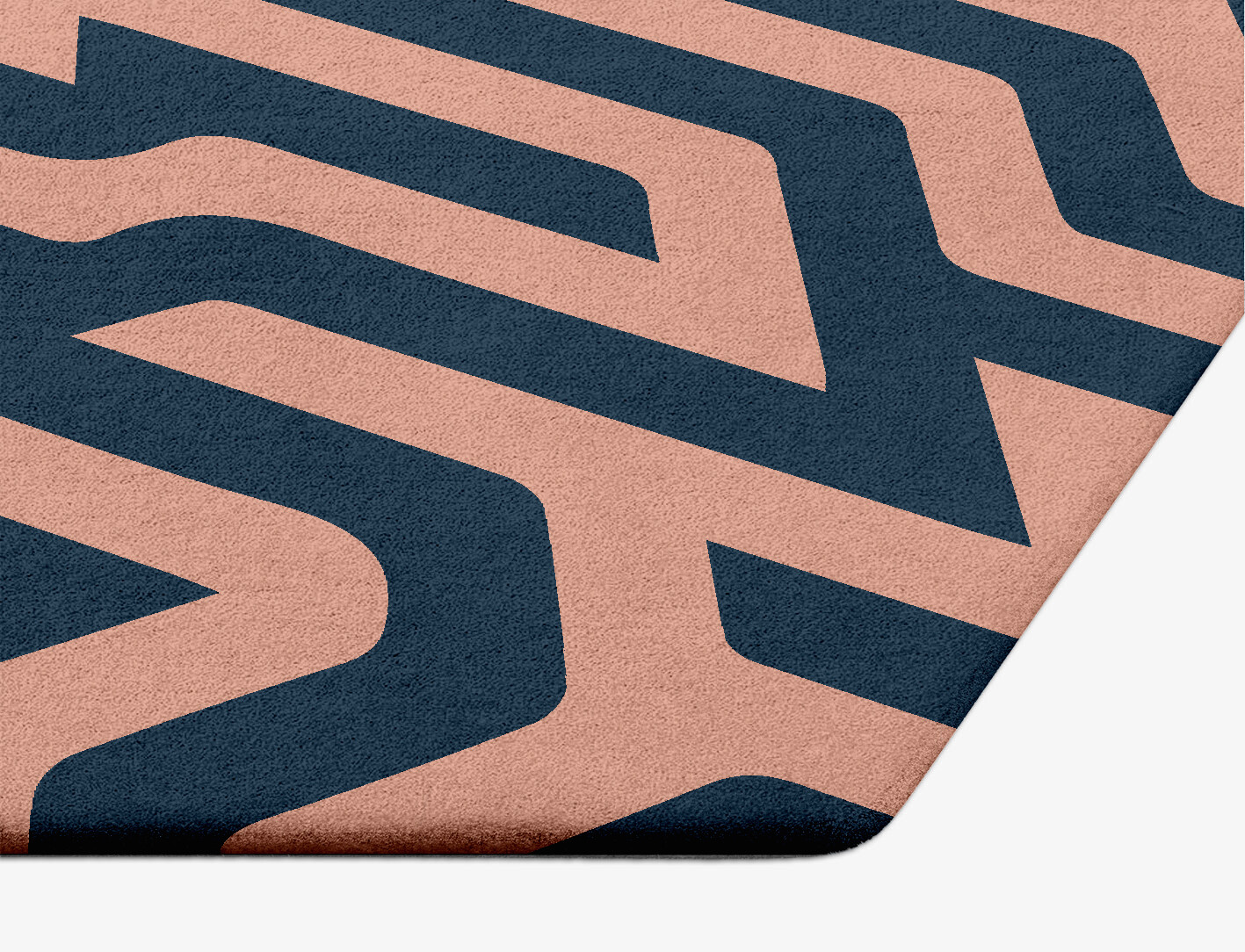 Conrad Geometric Hexagon Hand Tufted Pure Wool Custom Rug by Rug Artisan