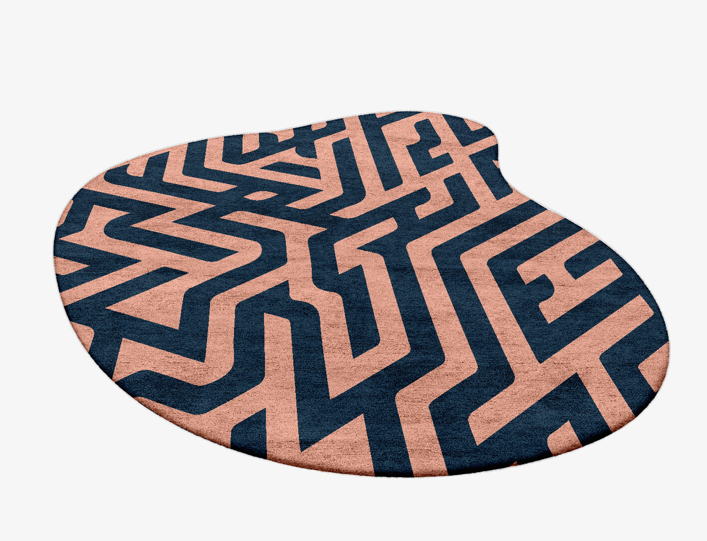 Conrad Geometric Splash Hand Tufted Bamboo Silk Custom Rug by Rug Artisan