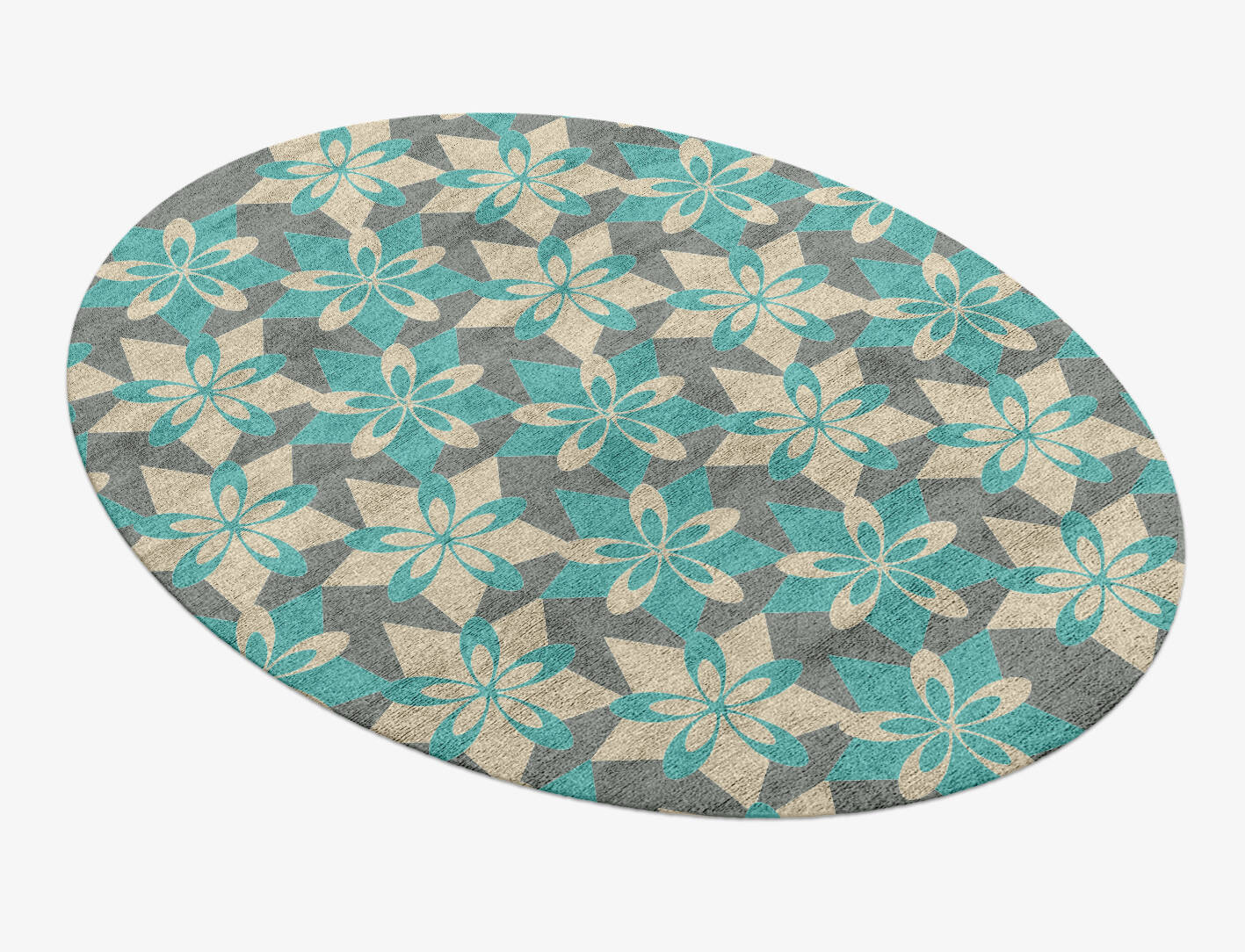 Contour Kids Oval Hand Knotted Bamboo Silk Custom Rug by Rug Artisan