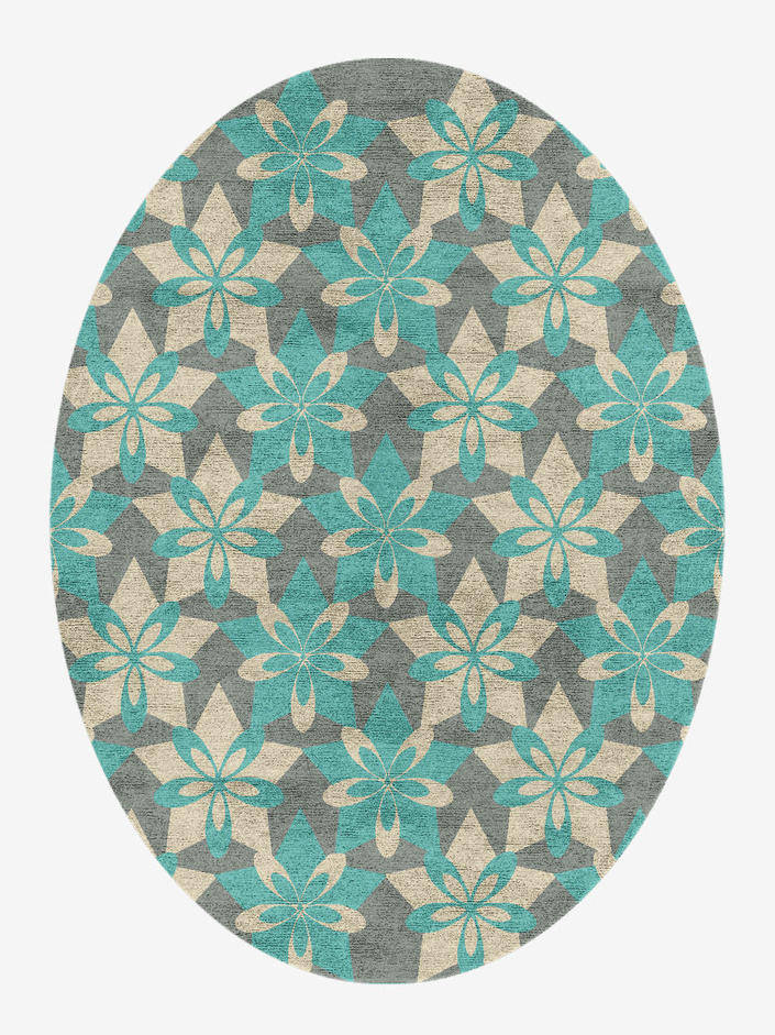 Contour Kids Oval Hand Knotted Bamboo Silk Custom Rug by Rug Artisan