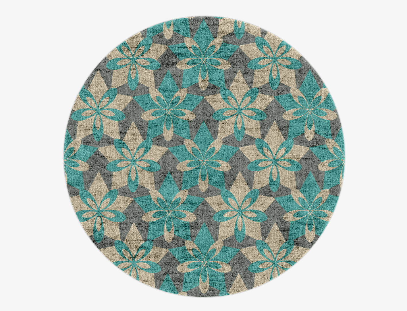 Contour Kids Round Hand Knotted Bamboo Silk Custom Rug by Rug Artisan