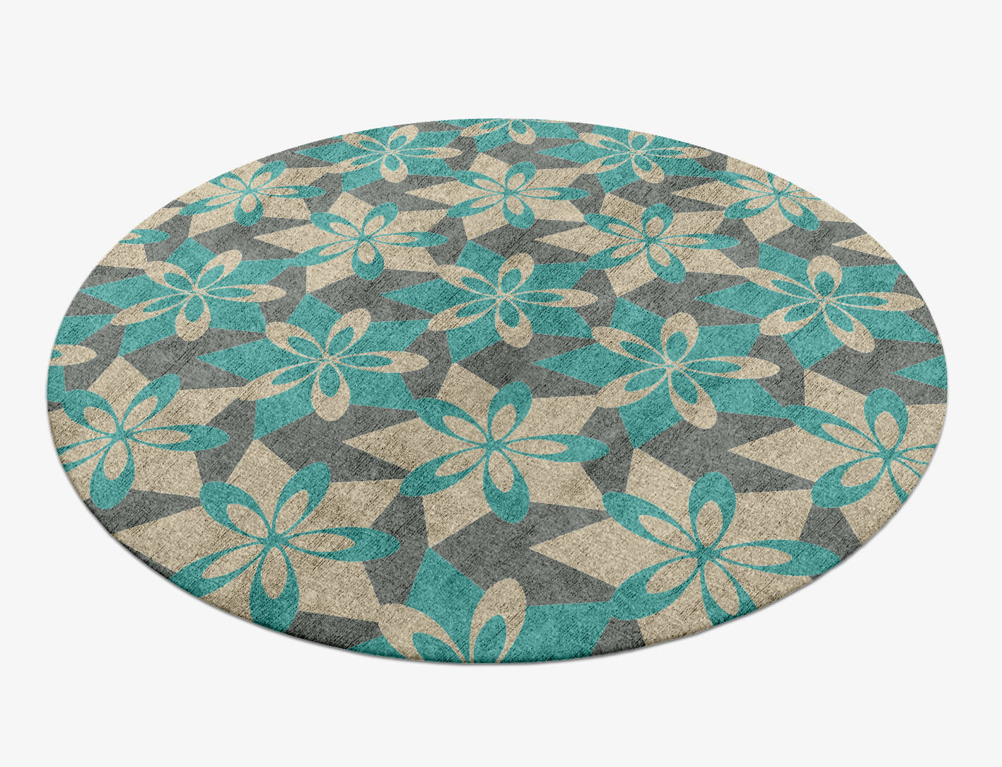 Contour Kids Round Hand Knotted Bamboo Silk Custom Rug by Rug Artisan