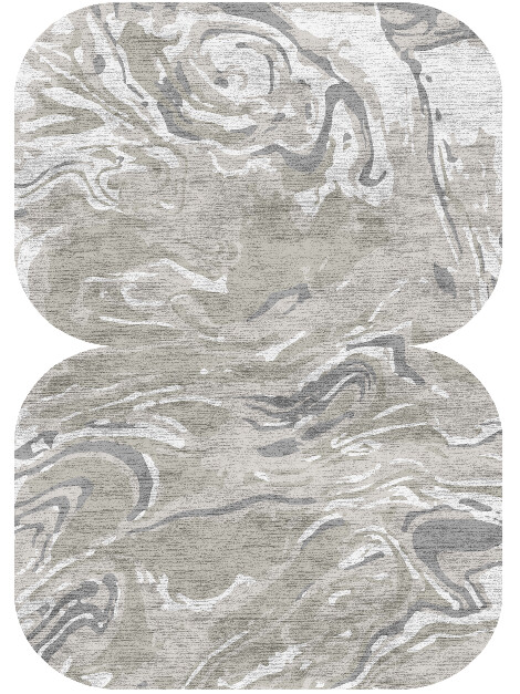 Contours Surface Art Eight Hand Knotted Bamboo Silk Custom Rug by Rug Artisan