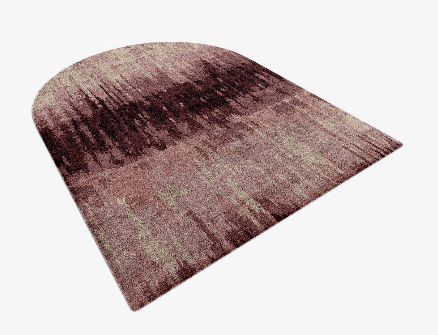 Copper Gradation Arch Hand Knotted Bamboo Silk Custom Rug by Rug Artisan