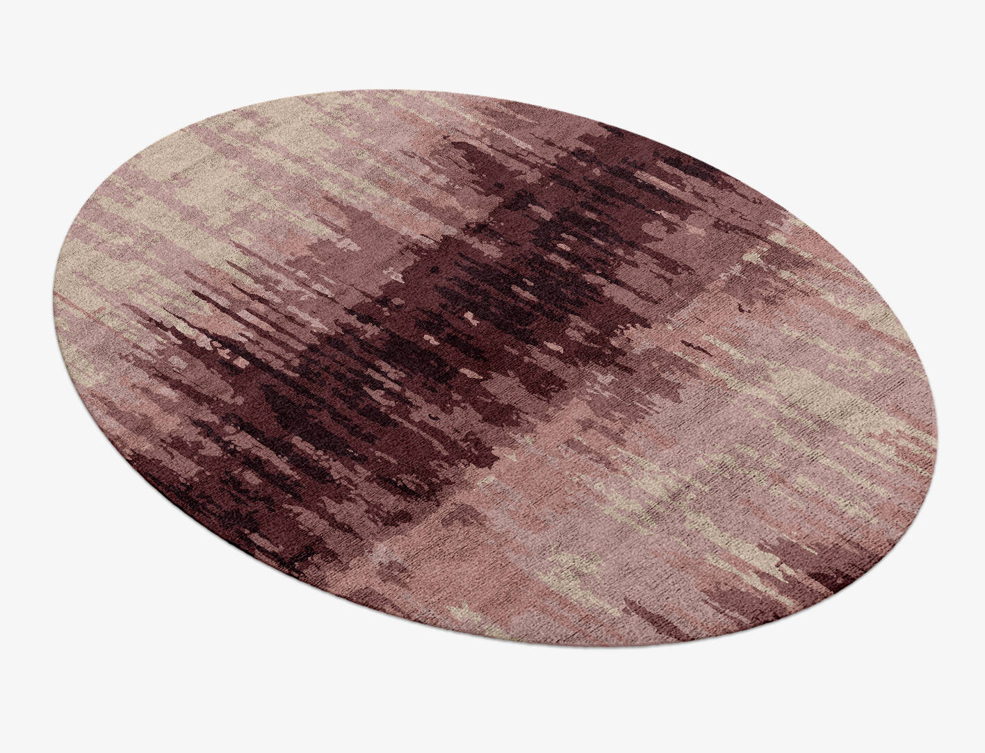 Copper Gradation Oval Hand Knotted Bamboo Silk Custom Rug by Rug Artisan