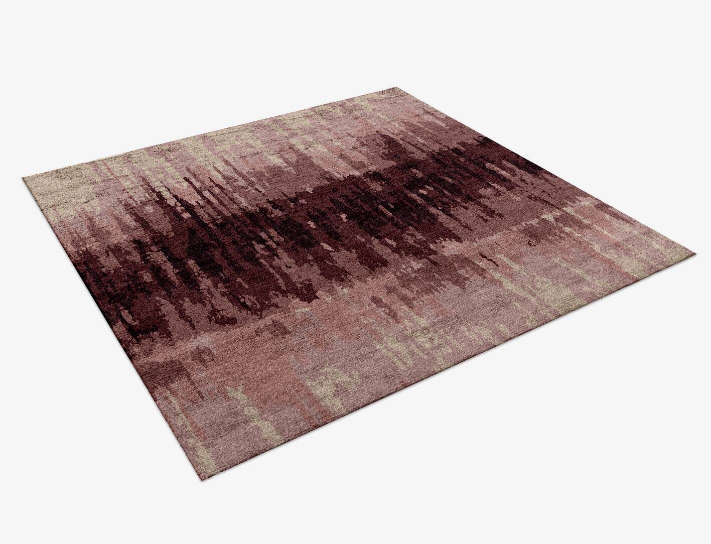 Copper Gradation Square Hand Knotted Bamboo Silk Custom Rug by Rug Artisan