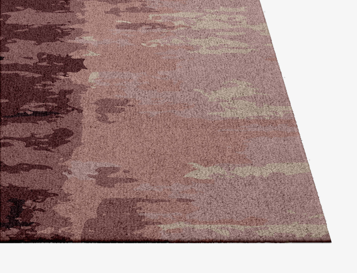 Copper Gradation Square Hand Knotted Tibetan Wool Custom Rug by Rug Artisan