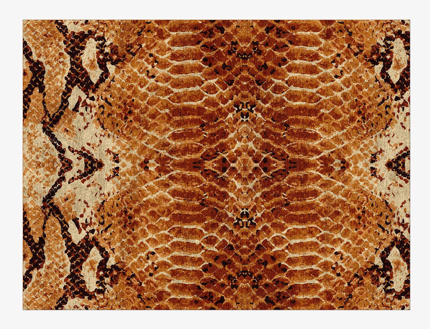 Copperhead Animal Prints Rectangle Hand Knotted Bamboo Silk Custom Rug by Rug Artisan