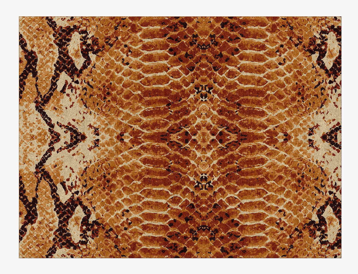 Copperhead Animal Prints Rectangle Hand Knotted Tibetan Wool Custom Rug by Rug Artisan