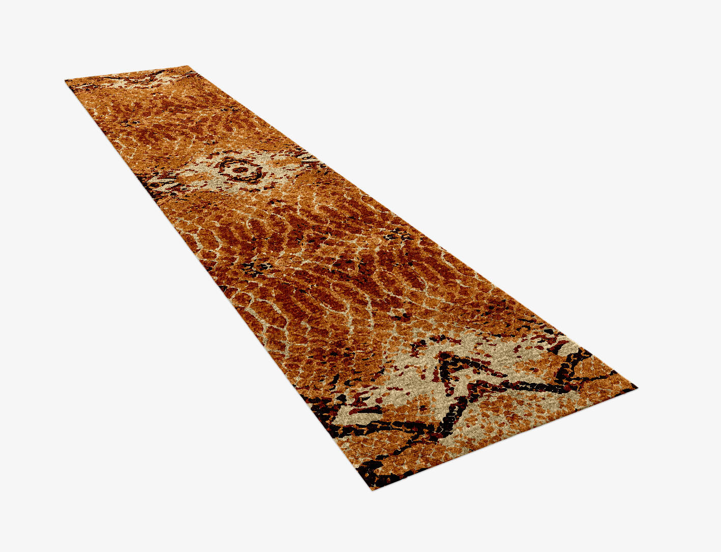 Copperhead Animal Prints Runner Hand Knotted Bamboo Silk Custom Rug by Rug Artisan