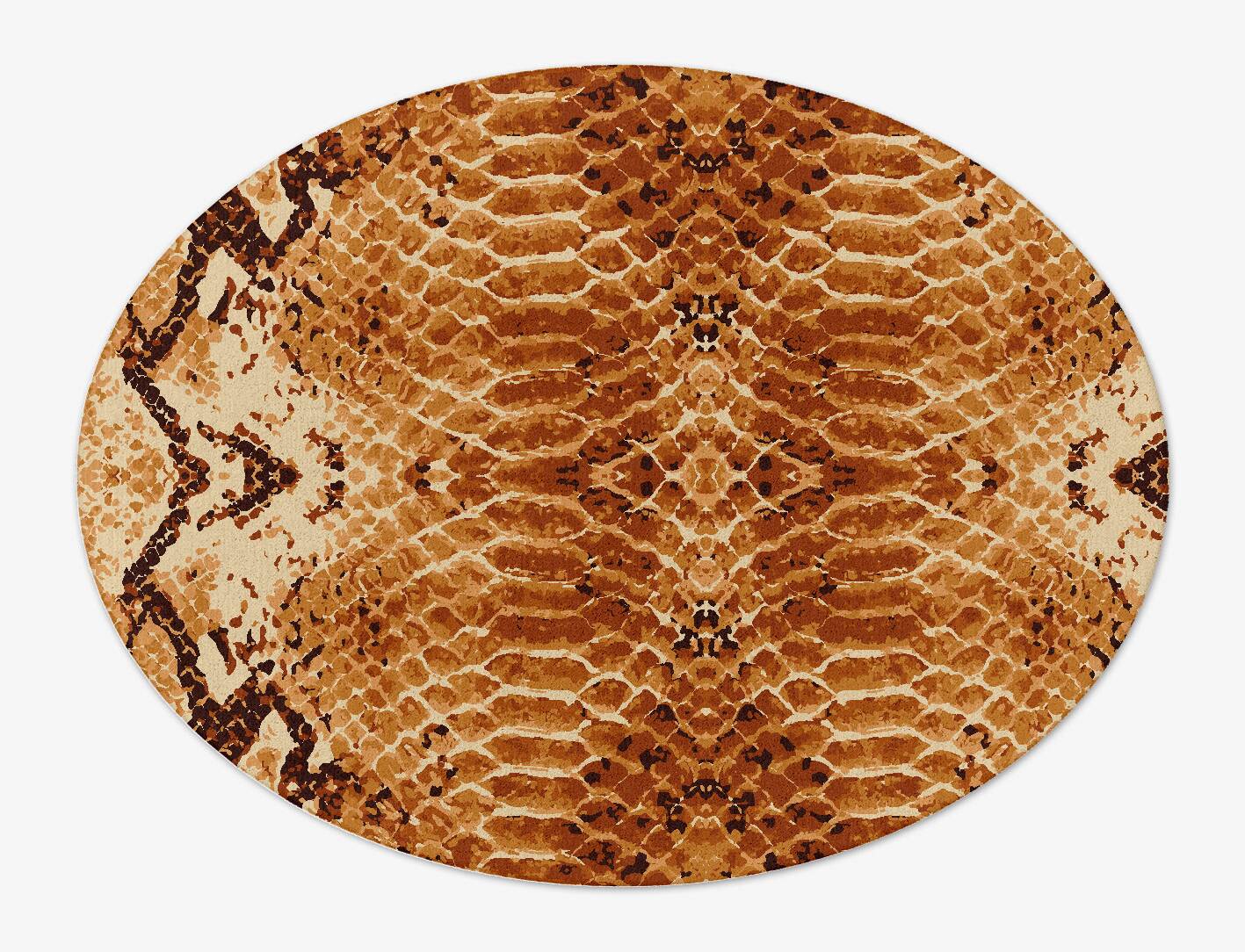 Copperhead Animal Prints Oval Hand Tufted Pure Wool Custom Rug by Rug Artisan