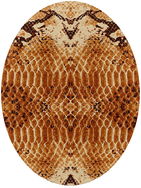 Copperhead Animal Prints Oval Hand Tufted Pure Wool Custom Rug by Rug Artisan