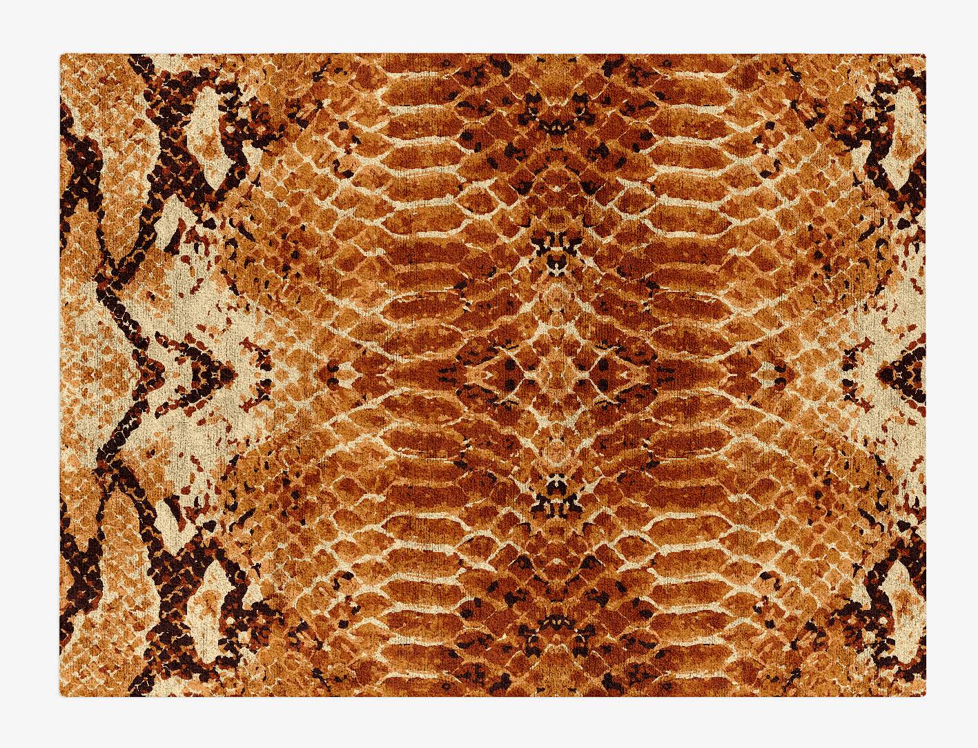 Copperhead Animal Prints Rectangle Hand Tufted Bamboo Silk Custom Rug by Rug Artisan