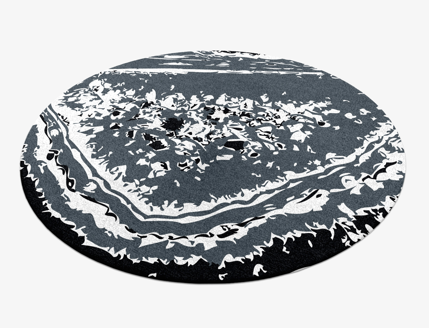 Coral Ash Monochrome Round Hand Knotted Tibetan Wool Custom Rug by Rug Artisan