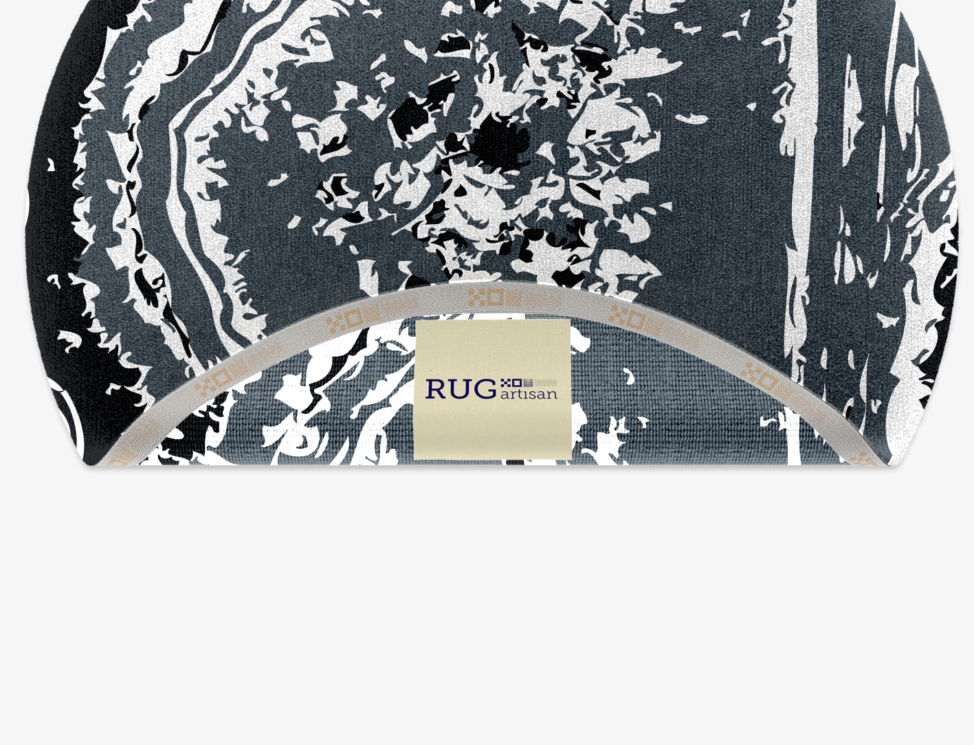 Coral Ash Monochrome Round Hand Knotted Tibetan Wool Custom Rug by Rug Artisan