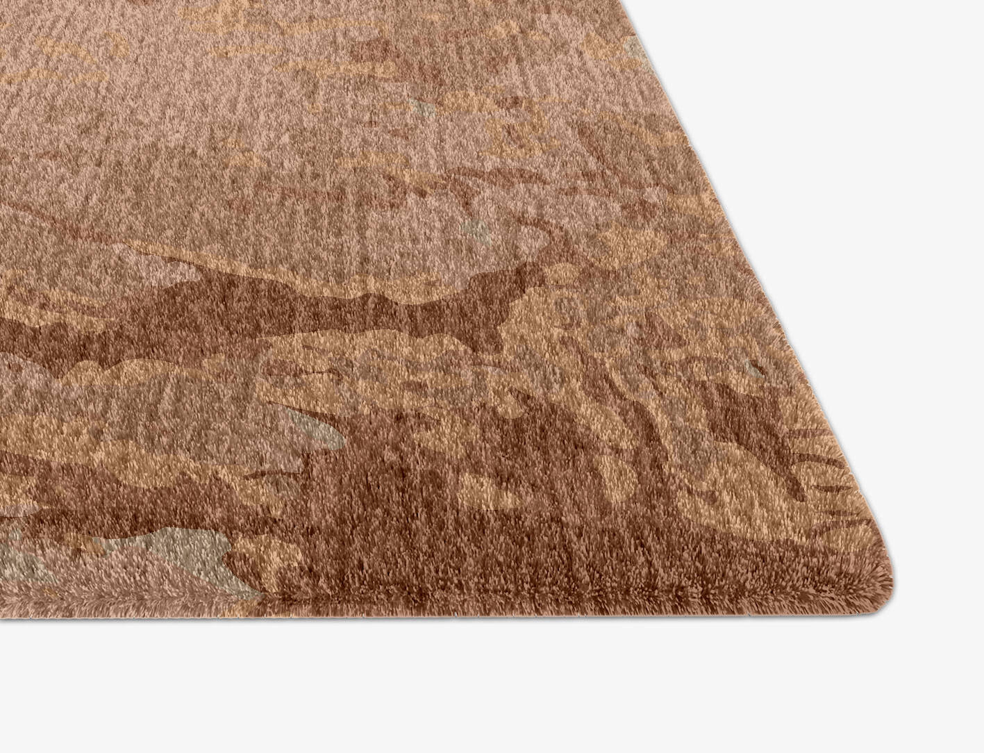 Corrosion Brush Strokes Arch Hand Knotted Tibetan Wool Custom Rug by Rug Artisan