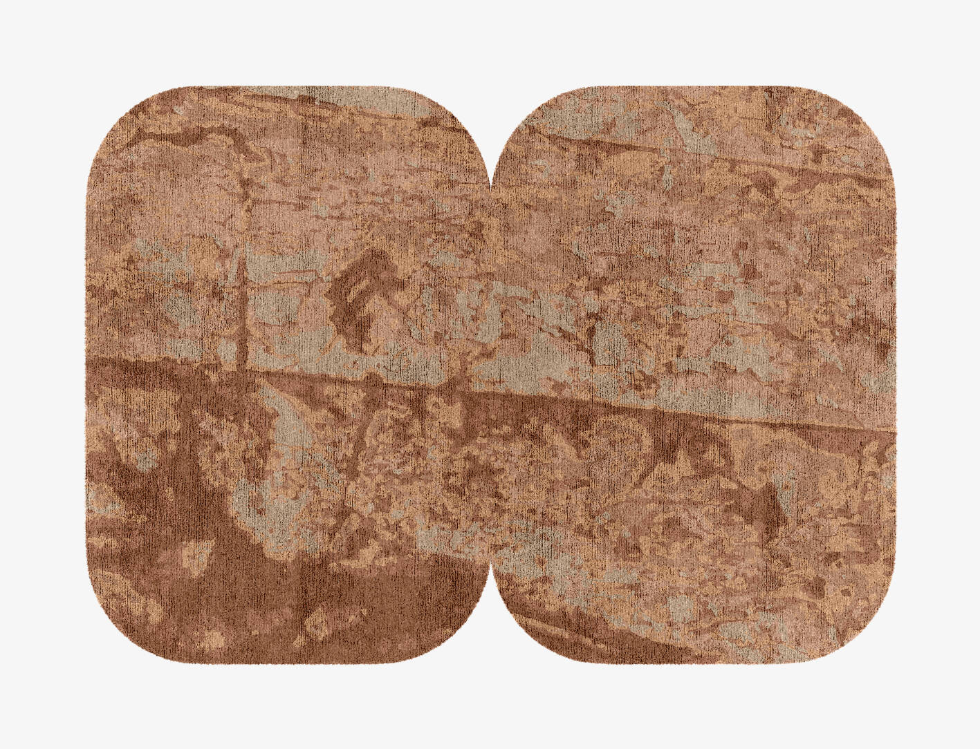 Corrosion Brush Strokes Eight Hand Knotted Bamboo Silk Custom Rug by Rug Artisan