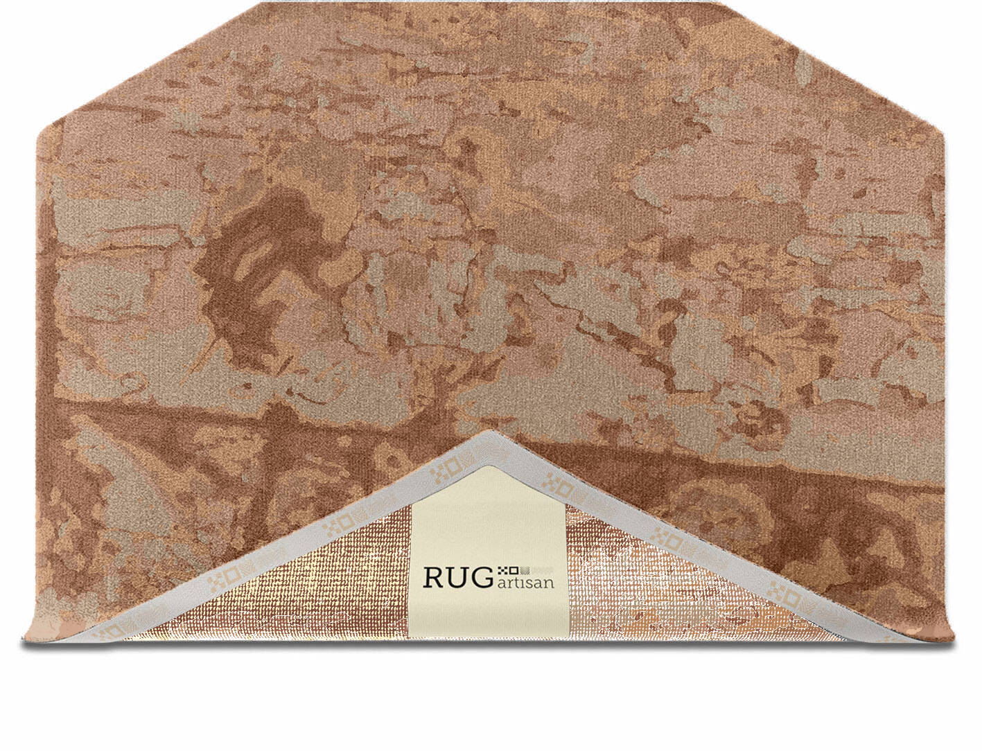 Corrosion Brush Strokes Hexagon Hand Knotted Tibetan Wool Custom Rug by Rug Artisan