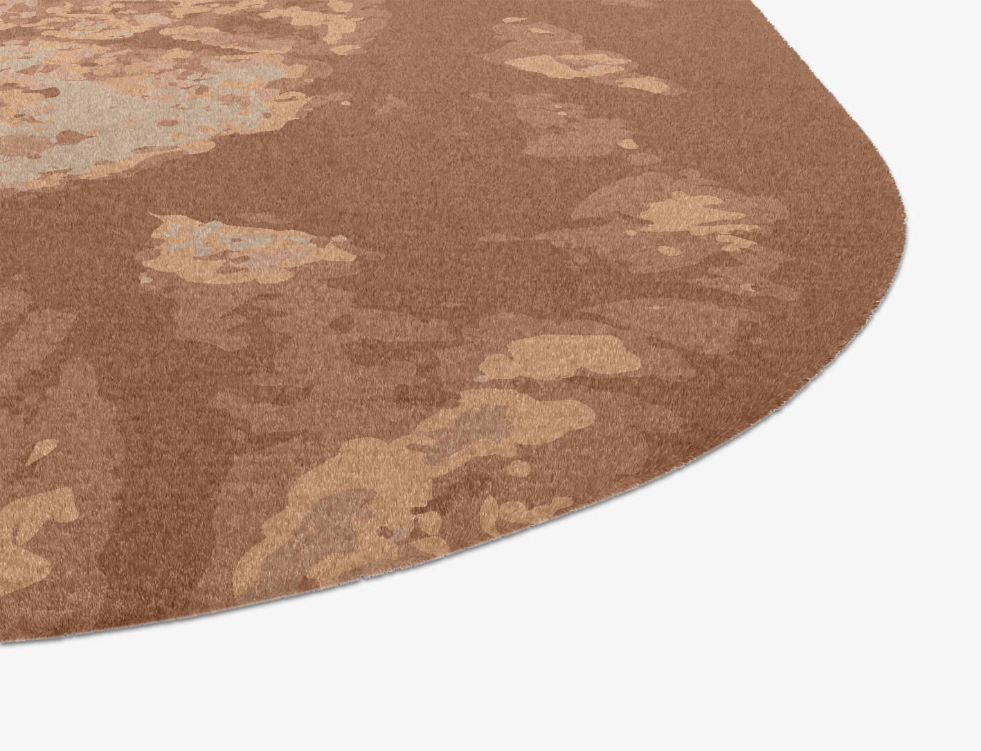 Corrosion Brush Strokes Oblong Hand Knotted Tibetan Wool Custom Rug by Rug Artisan