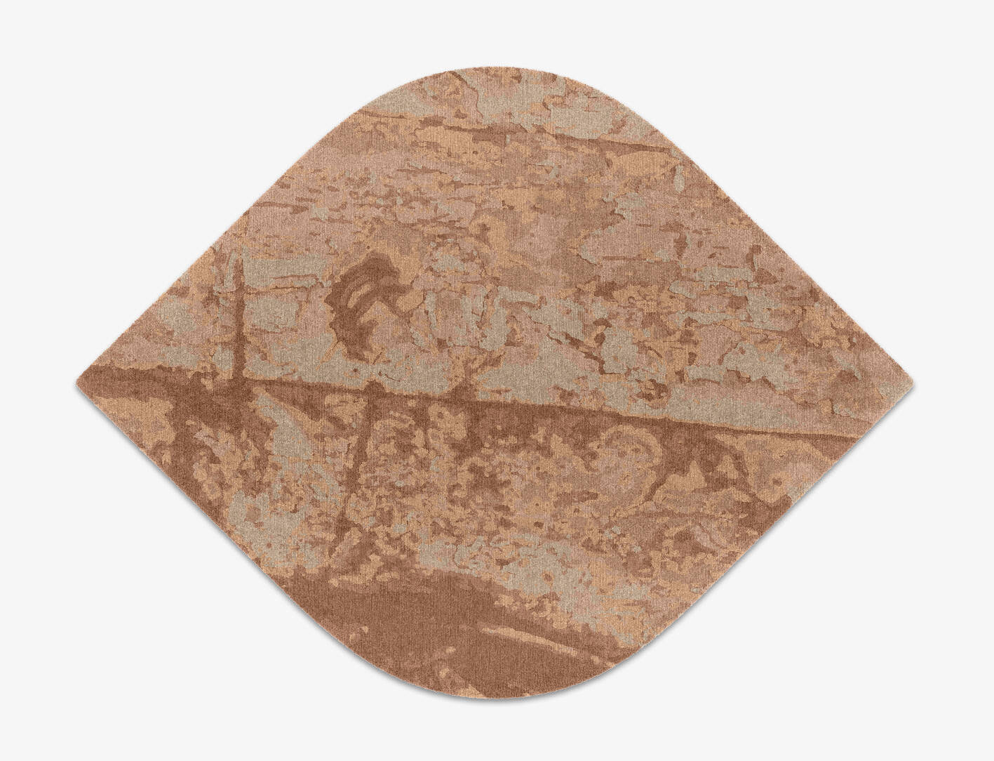 Corrosion Brush Strokes Ogee Hand Knotted Tibetan Wool Custom Rug by Rug Artisan