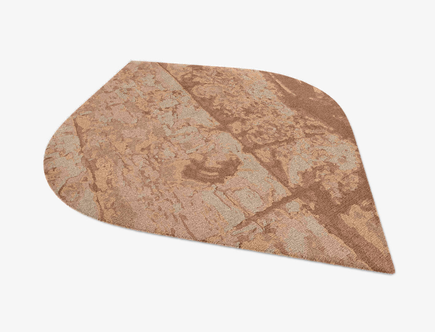 Corrosion Brush Strokes Ogee Hand Knotted Tibetan Wool Custom Rug by Rug Artisan
