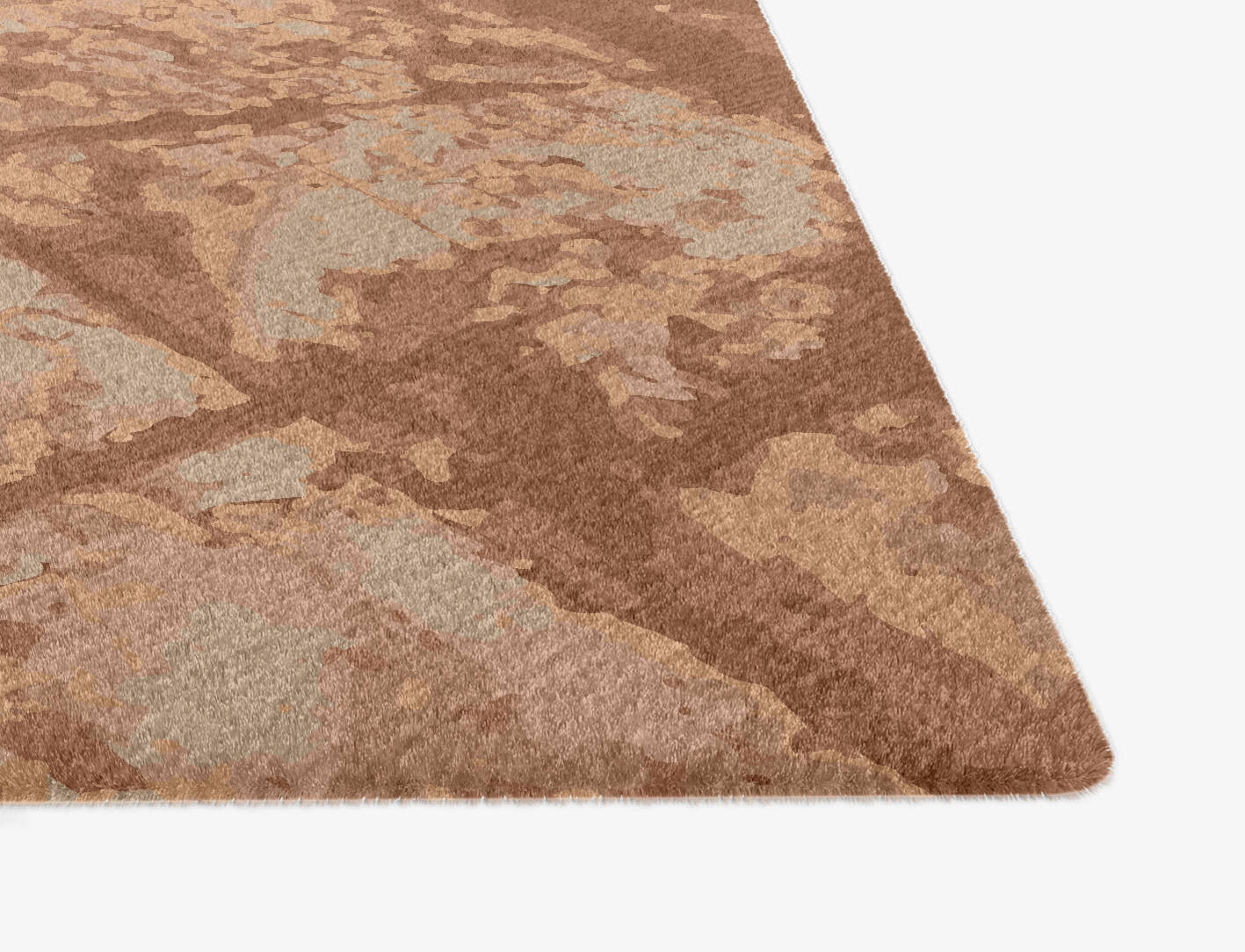 Corrosion Brush Strokes Ogee Hand Knotted Tibetan Wool Custom Rug by Rug Artisan