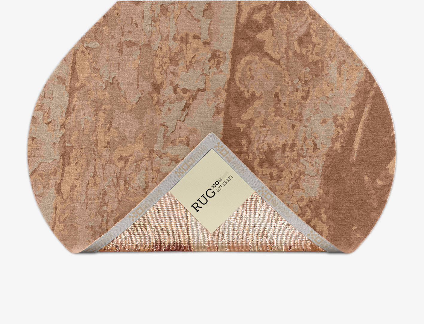 Corrosion Brush Strokes Ogee Hand Knotted Tibetan Wool Custom Rug by Rug Artisan