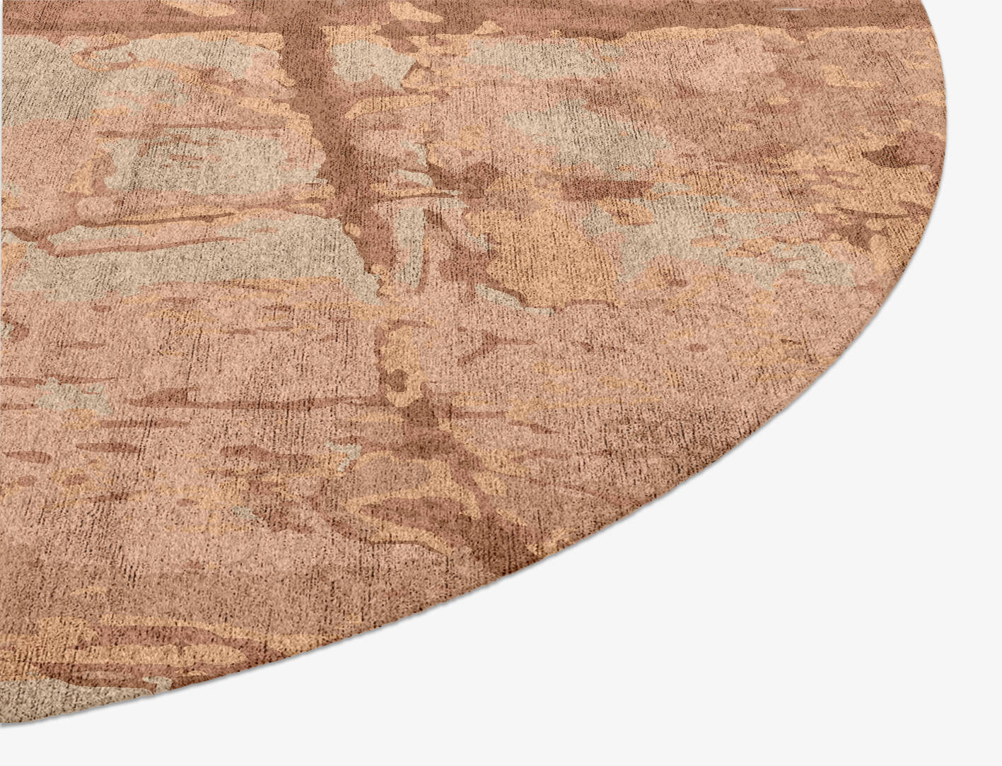Corrosion Brush Strokes Oval Hand Knotted Bamboo Silk Custom Rug by Rug Artisan