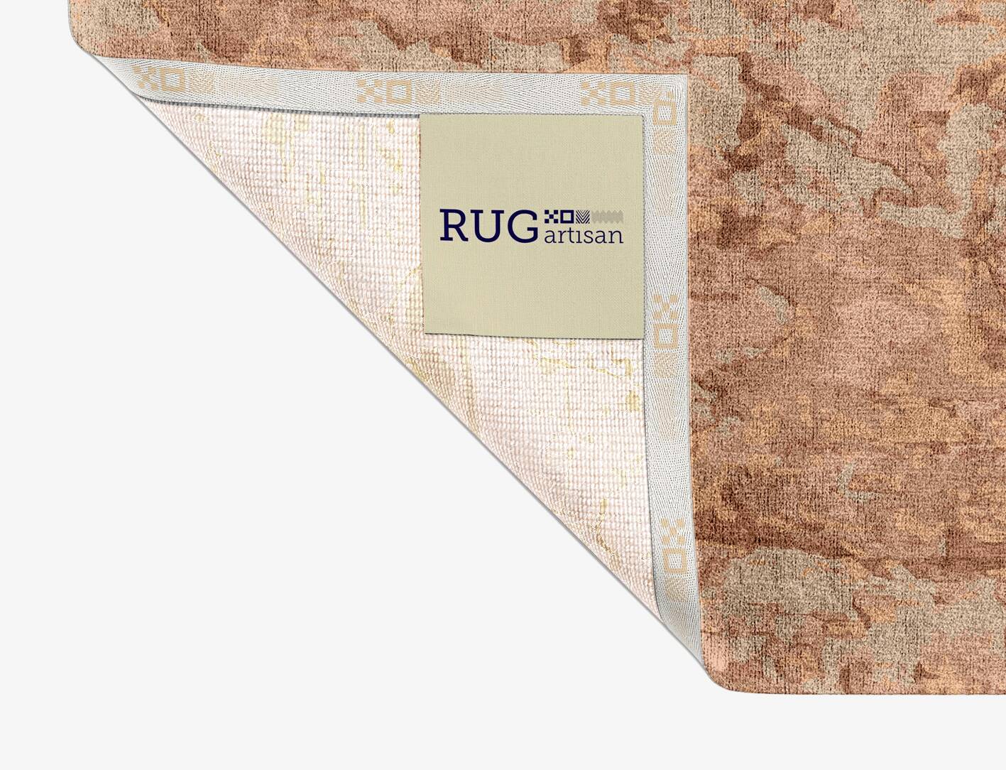 Corrosion Brush Strokes Rectangle Hand Knotted Bamboo Silk Custom Rug by Rug Artisan
