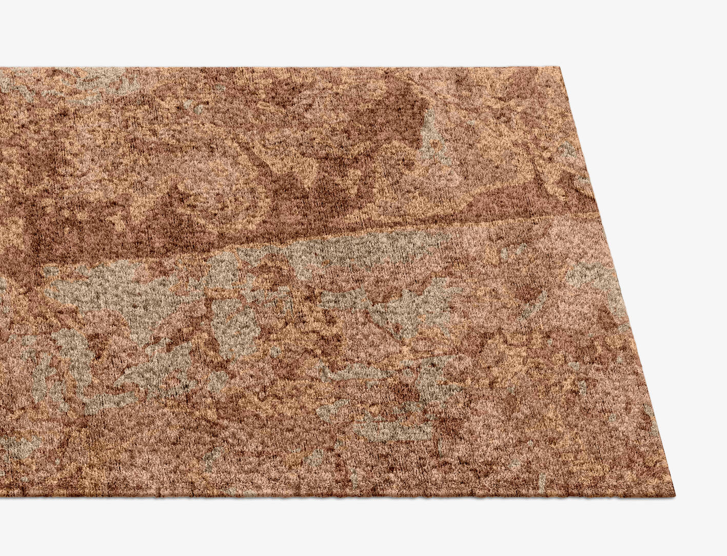 Corrosion Brush Strokes Runner Hand Knotted Bamboo Silk Custom Rug by Rug Artisan