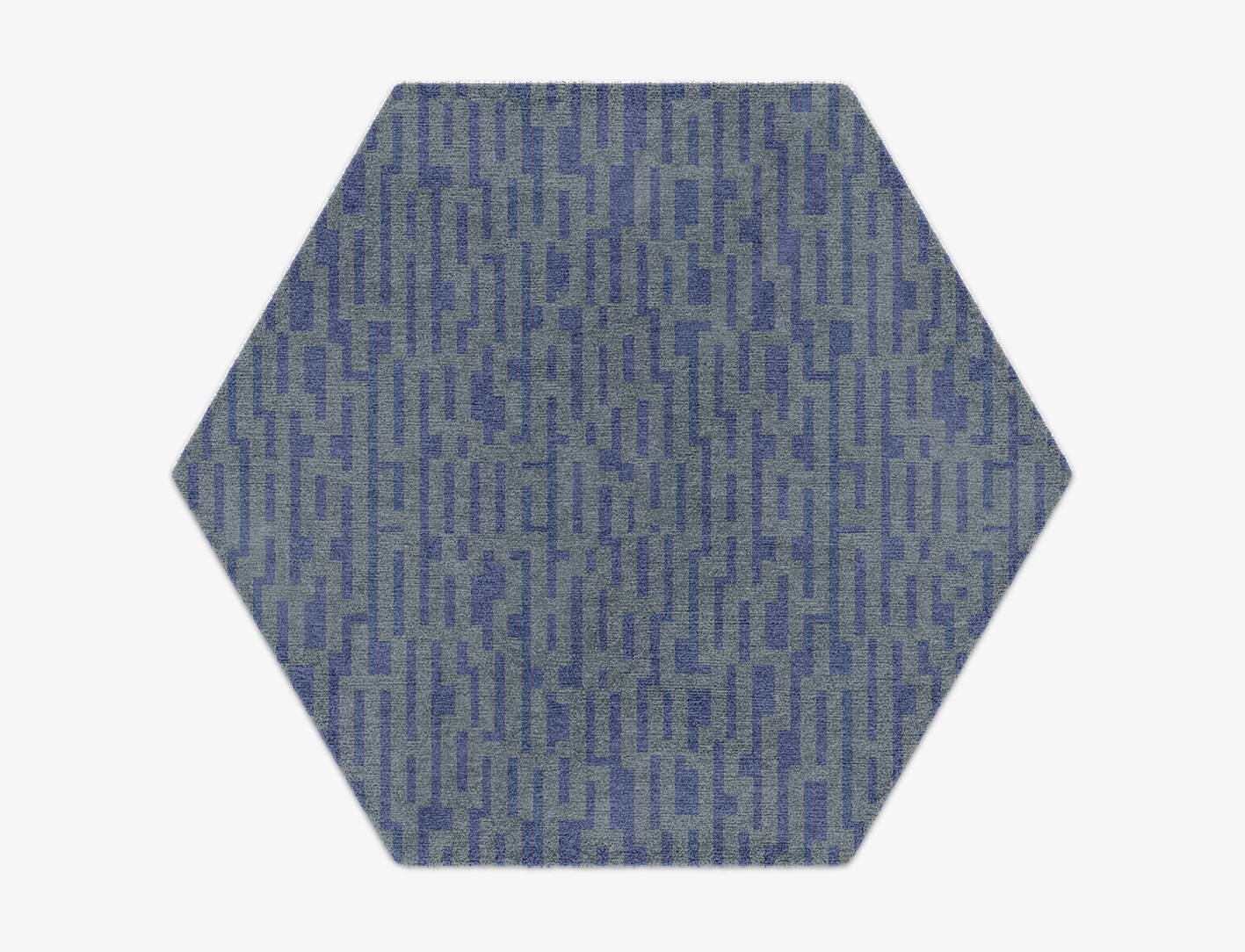 Cortex Geometric Hexagon Hand Knotted Tibetan Wool Custom Rug by Rug Artisan