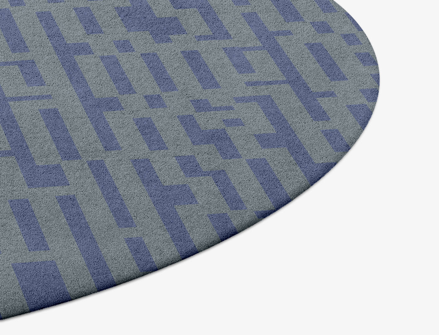 Cortex Geometric Round Hand Tufted Pure Wool Custom Rug by Rug Artisan