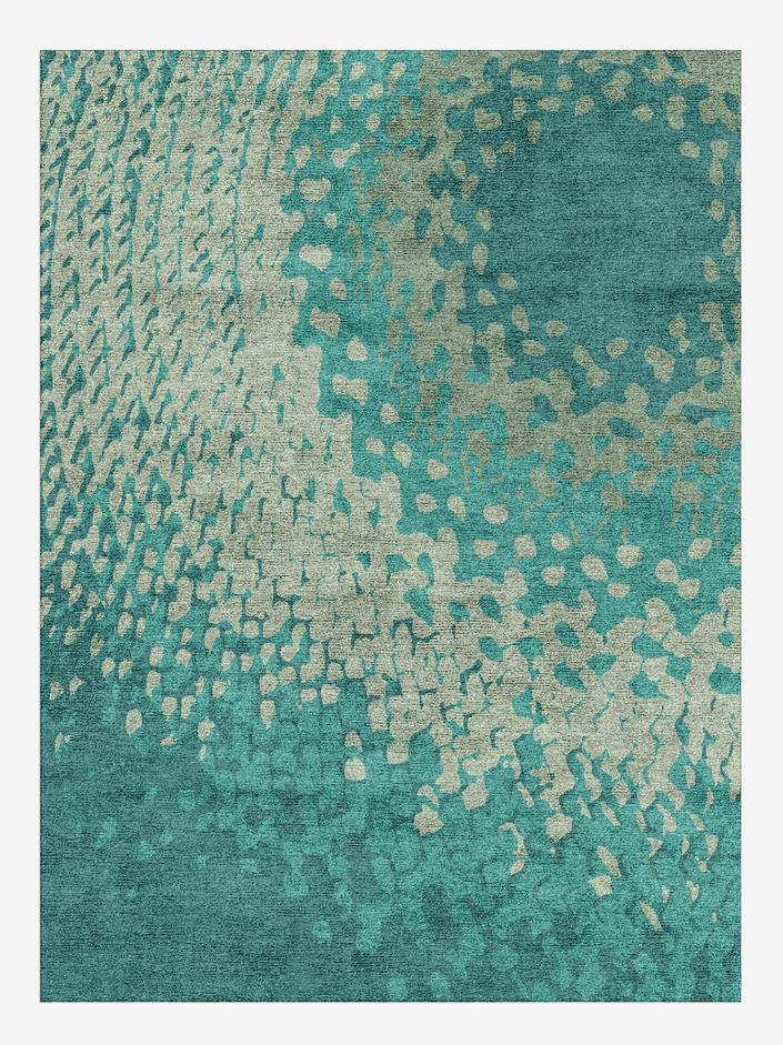 Cosmo Gradation Rectangle Hand Knotted Bamboo Silk Custom Rug by Rug Artisan